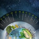 Erde im Weltall mit aufgelisteten Ausgabekanälen wie z. B. Website, PWA oder Indoor und Outdoorstelen